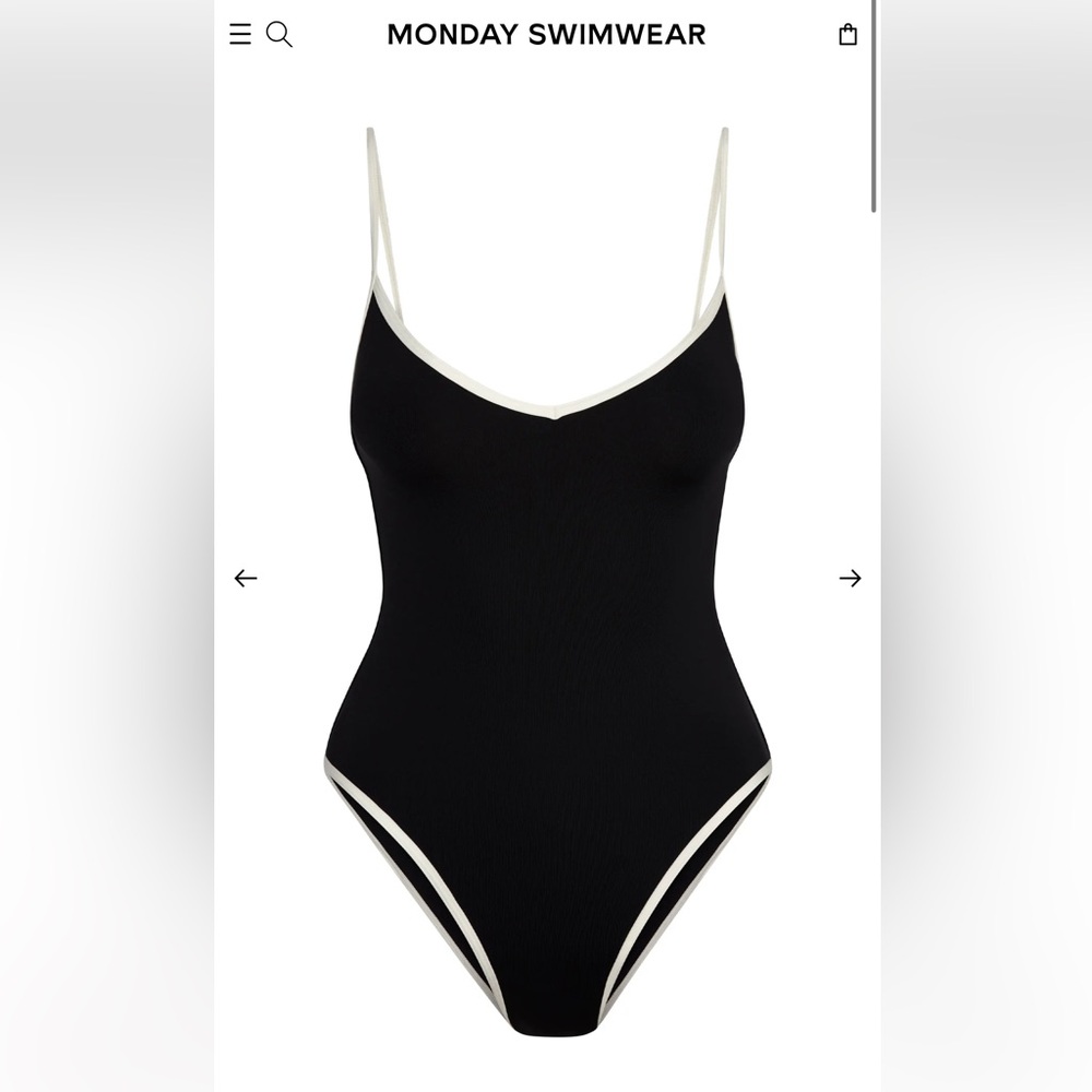 Monday Swimwear Black and White Swimsuit